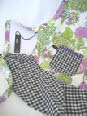 Floral and check apron